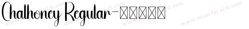 Chathoney Regular字体转换